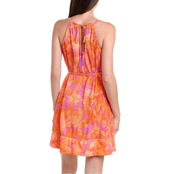 NWT Taylor Pleated Crepe Dress Size M - Picture 4 of 14